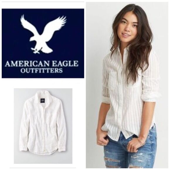✨AEO Boyfriend Shirt✨  - Picture 1 of 8